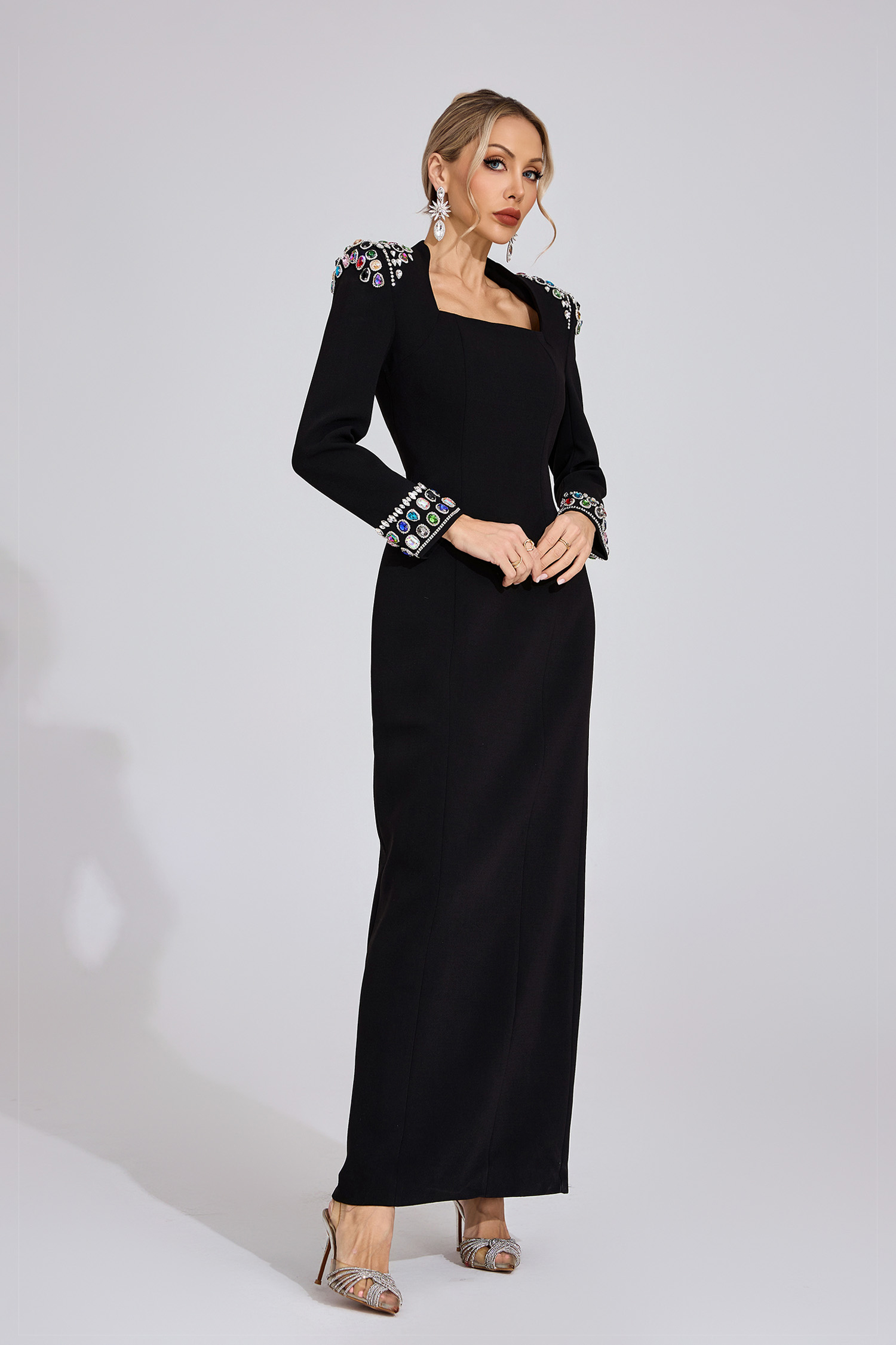 Crest Black Diamond Maxi Dress