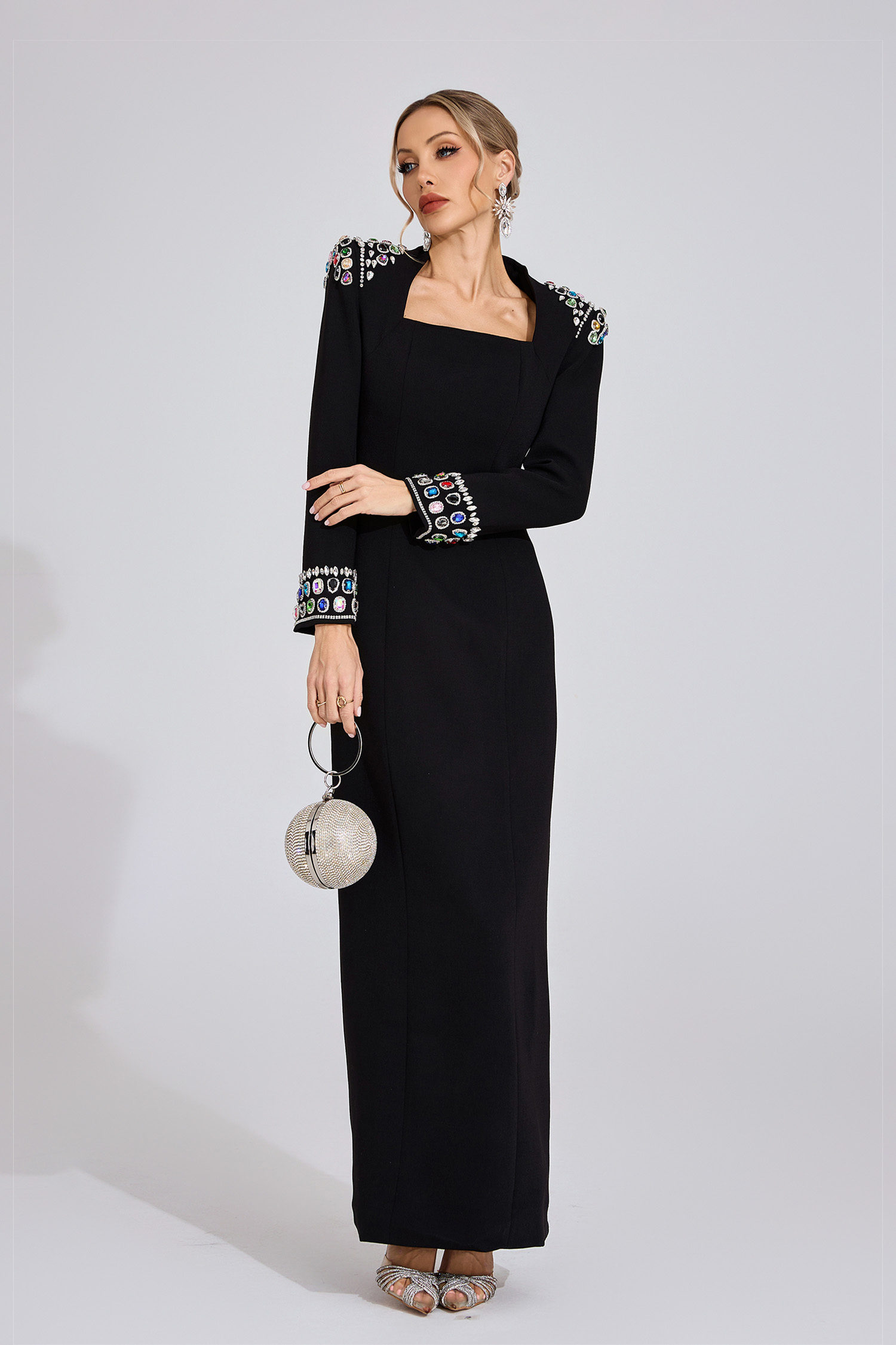 Crest Black Diamond Maxi Dress