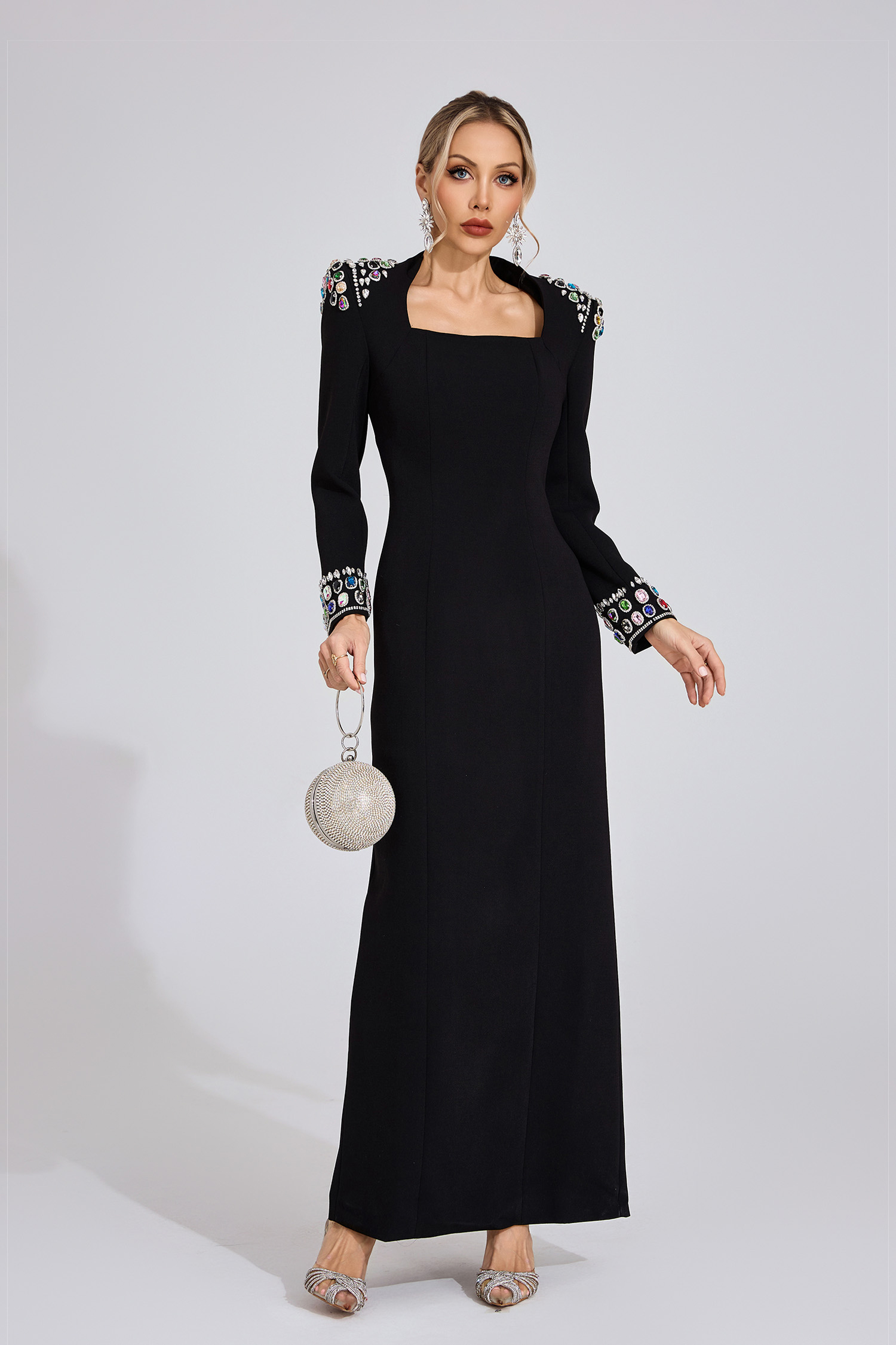 Crest Black Diamond Maxi Dress