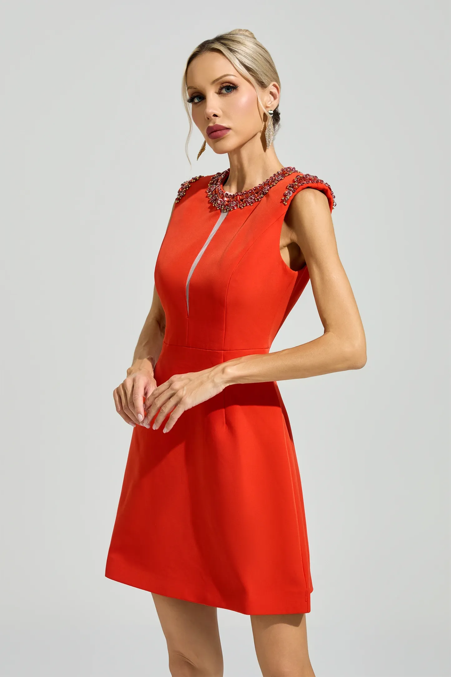 Austin Red Sleeveless Cocktail Dress