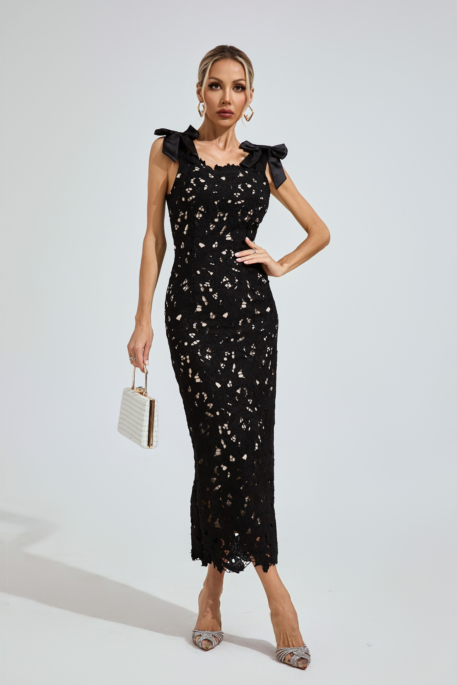 Mason Ture Black Corset Maxi Dress