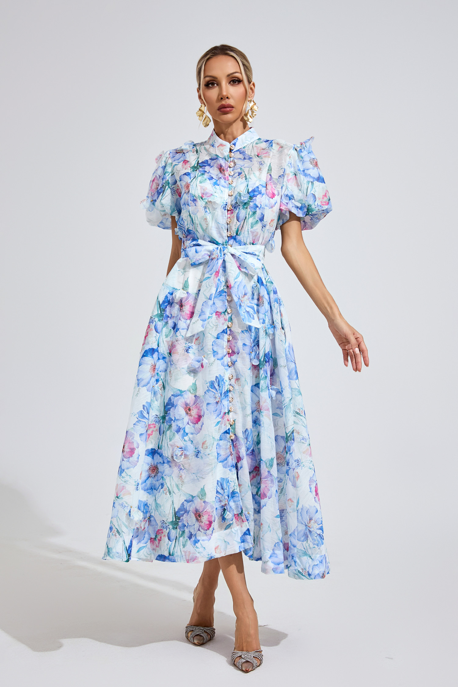 Hughes Cambridge Blue Corset Midi Dress