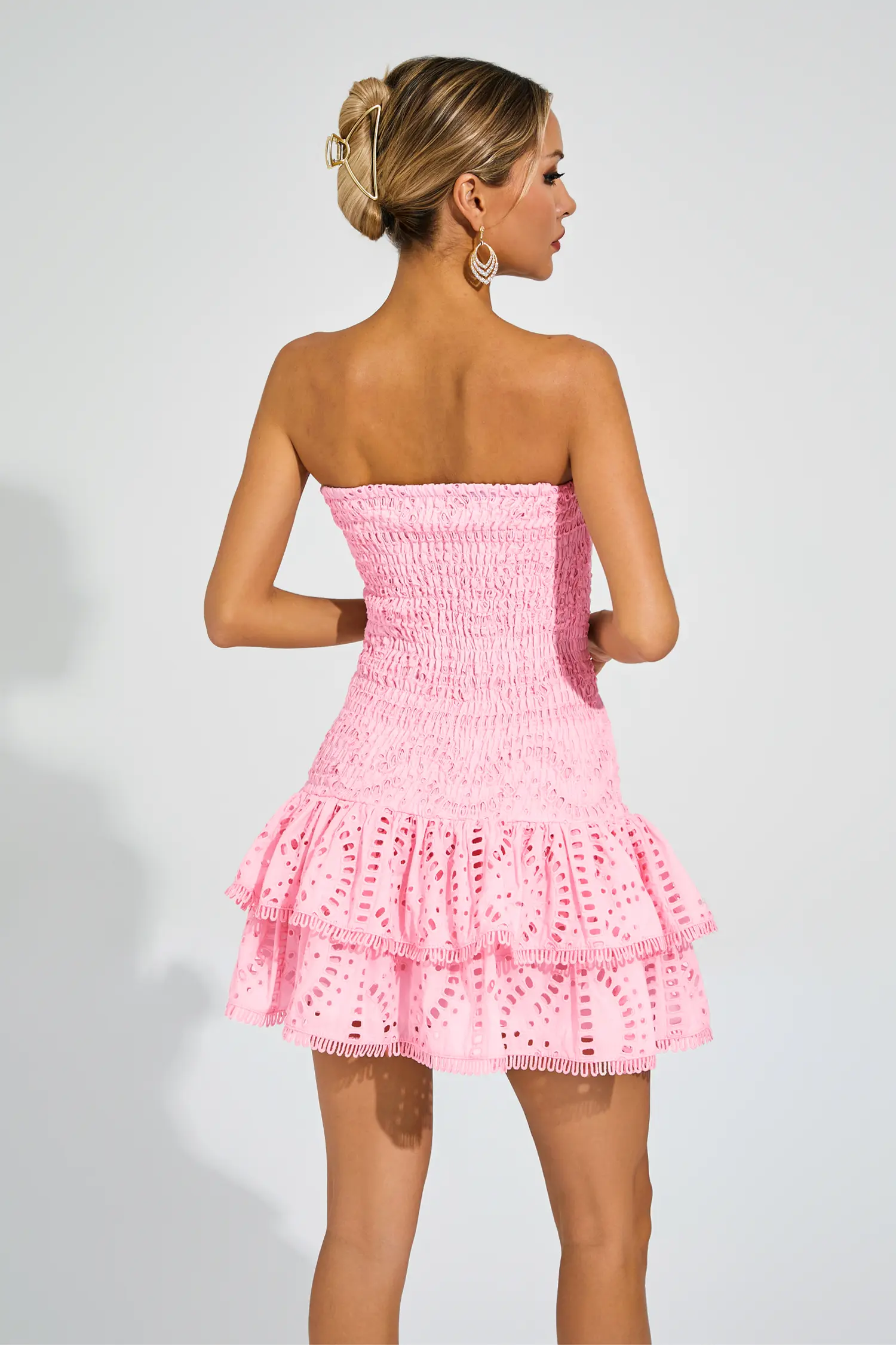 Bert Pink Ruffle Mini Dress