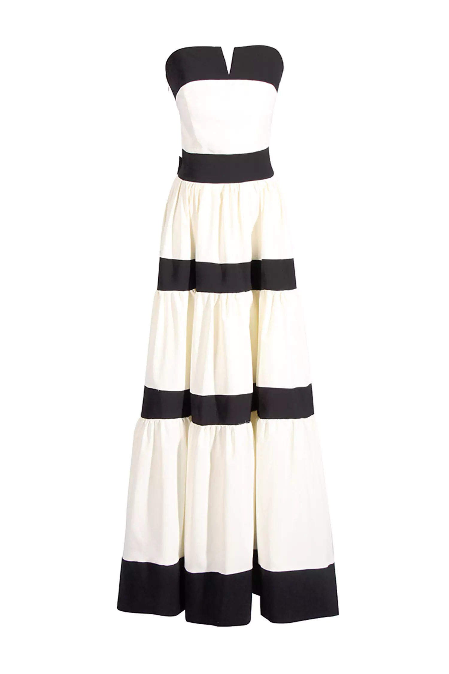 Dean White Striped Bowknot Maxi Dress