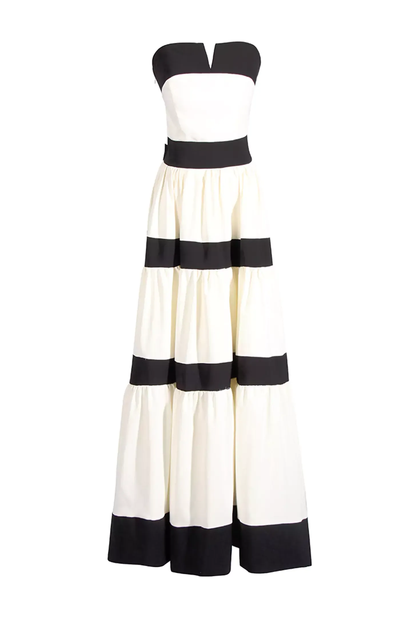 Dean White Striped Bowknot Maxi Dress