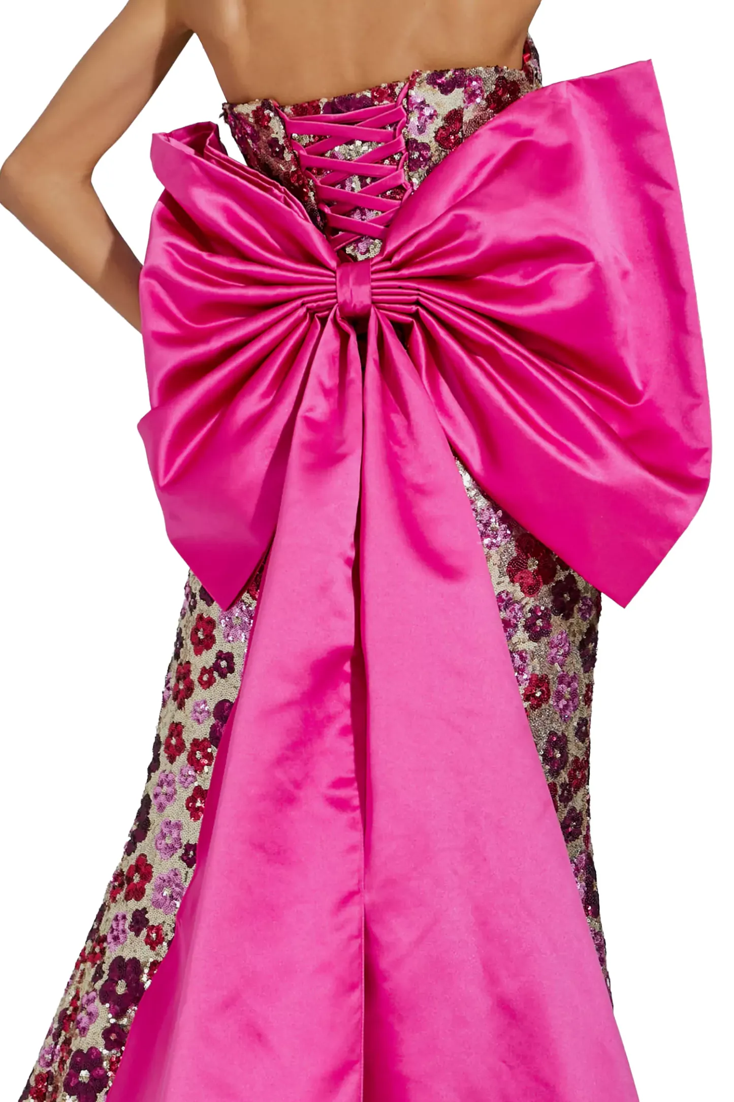 Dolores Red Flower Sequin Dress