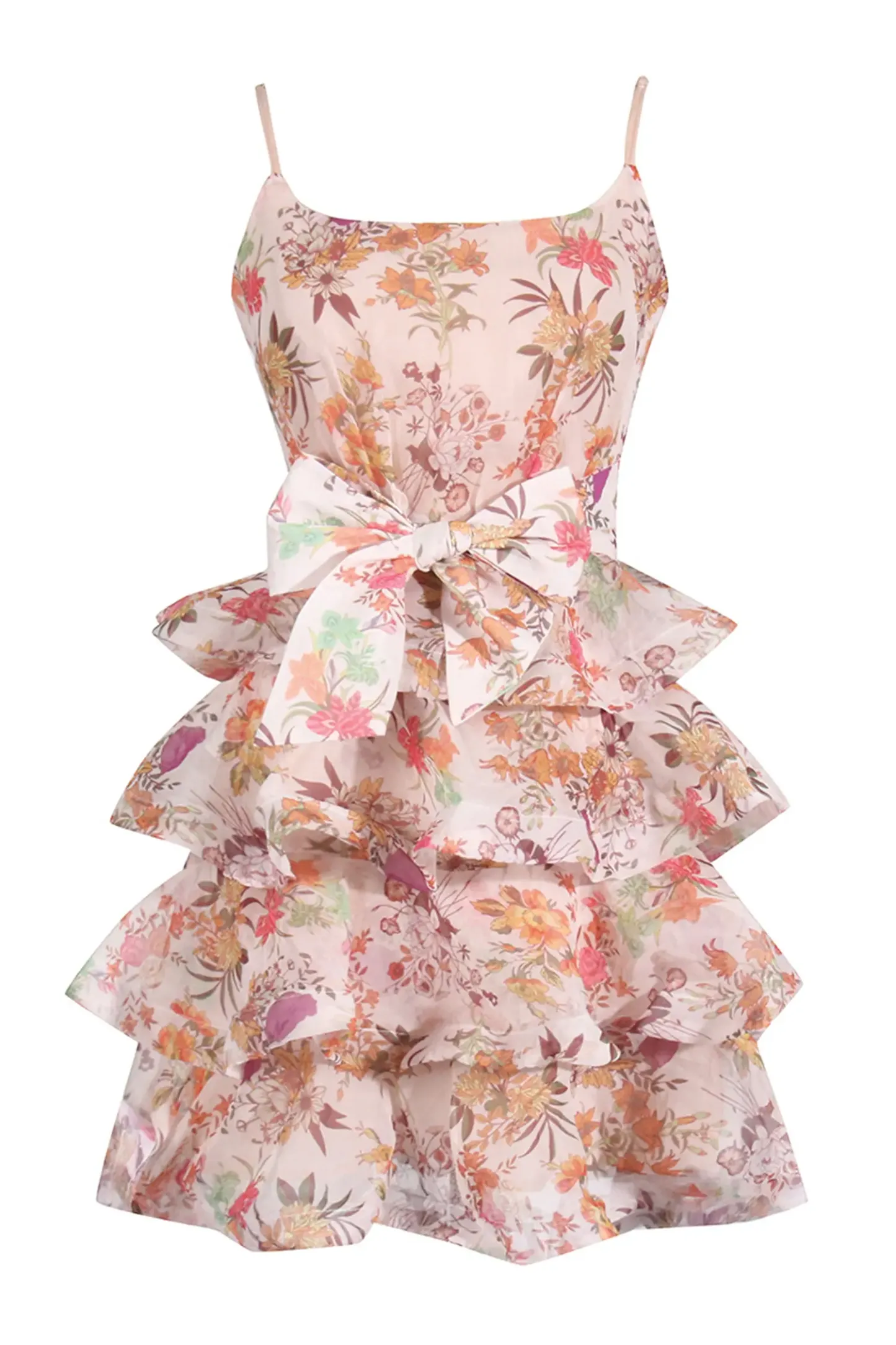 Riva Floral Ruched Slip Mini Dress
