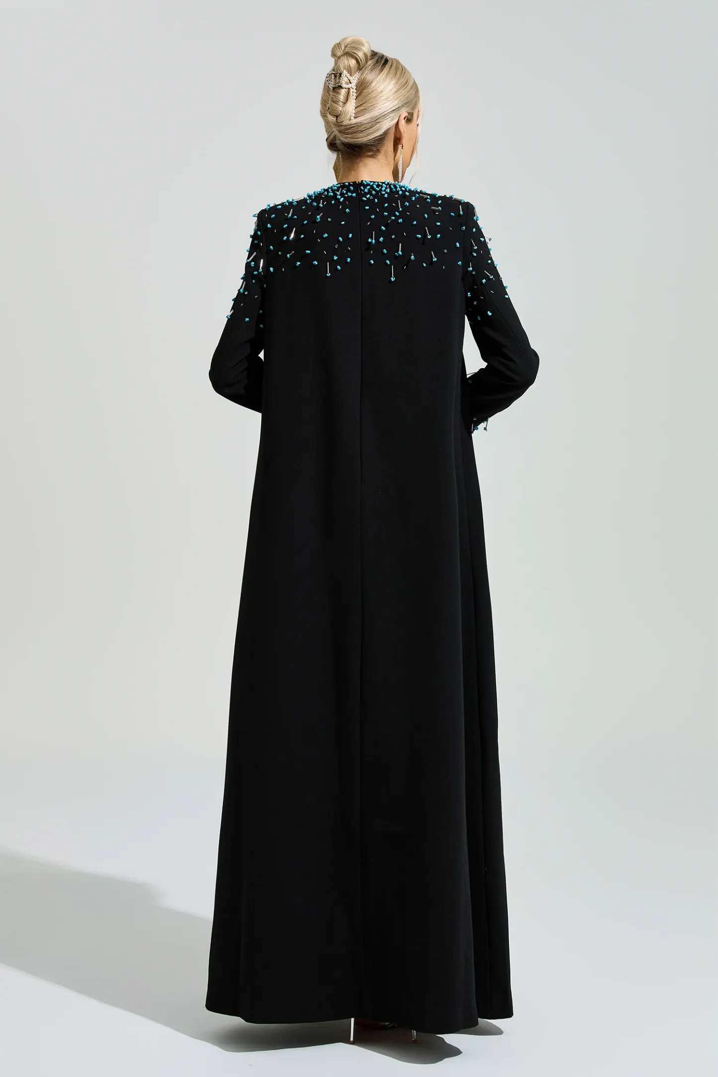 Grace Black Beaded Maxi Dress