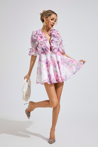 Parker Floral Corset Short Dress