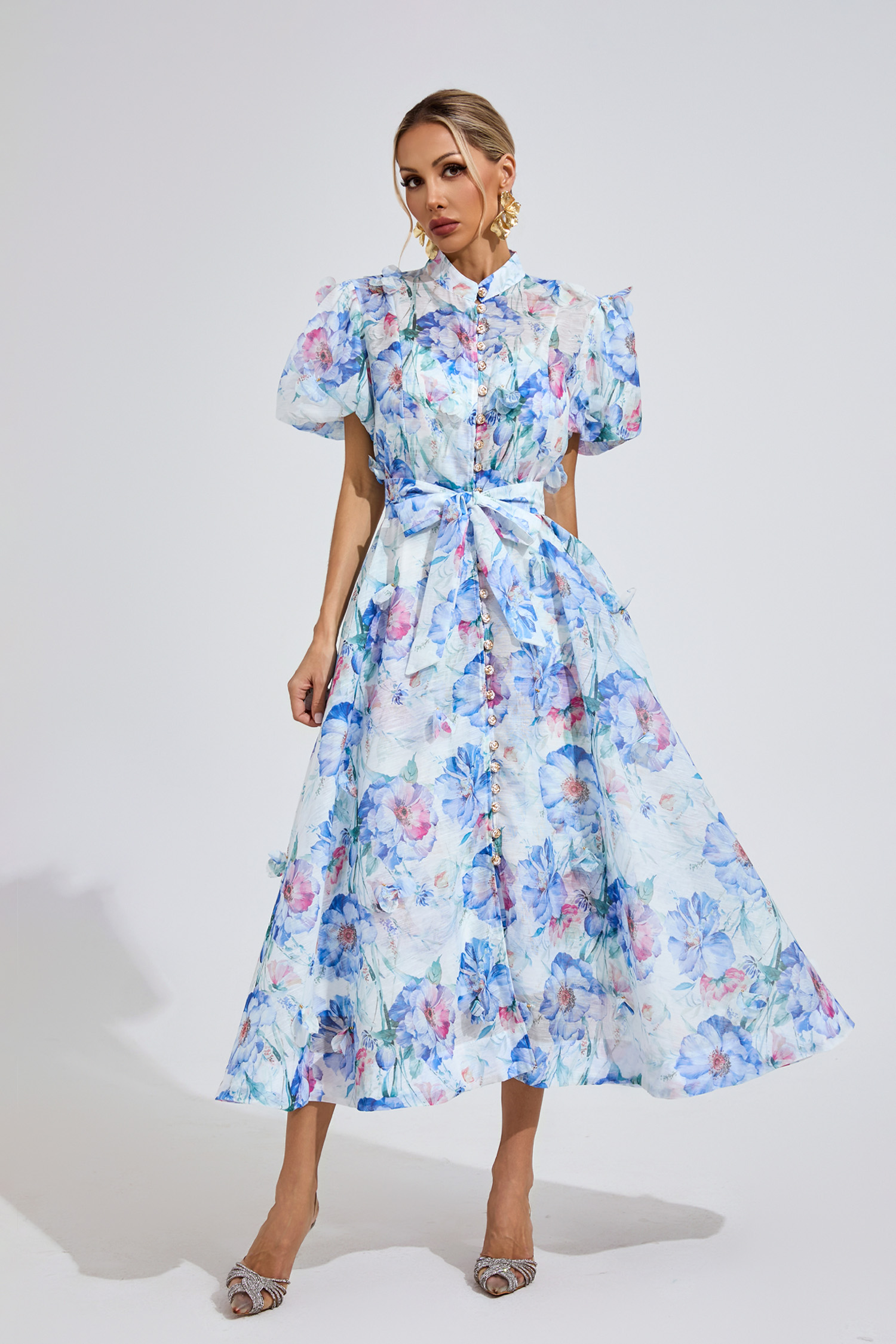 Hughes Cambridge Blue Corset Midi Dress