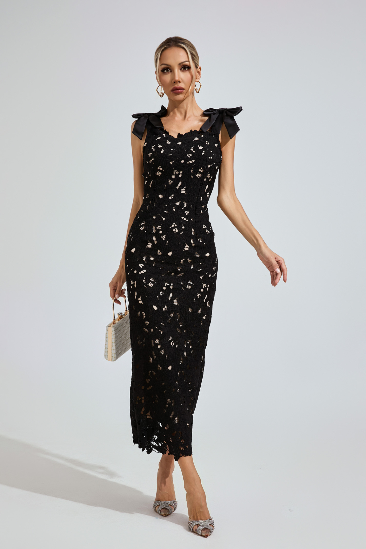 Mason Ture Black Corset Maxi Dress