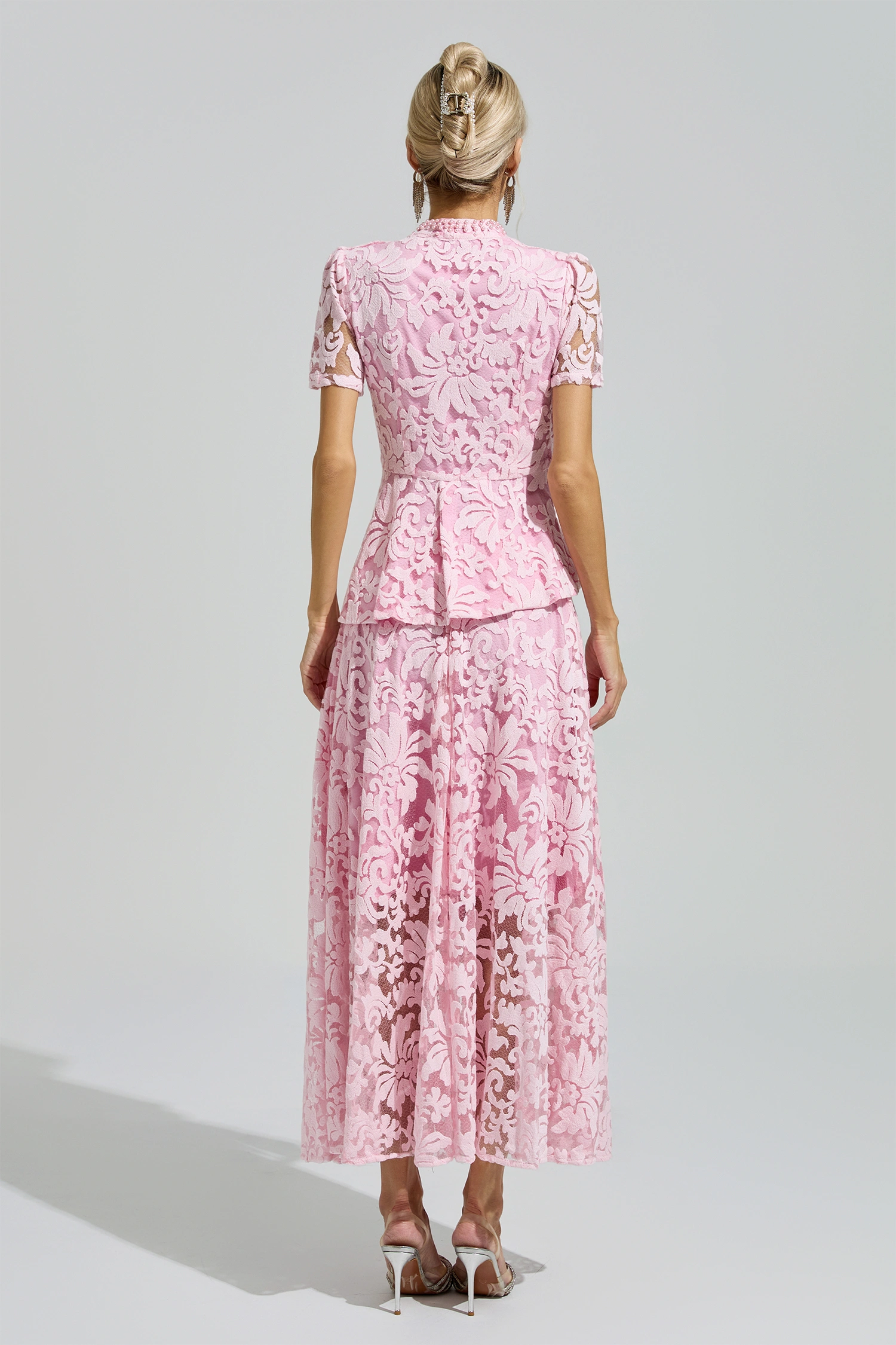 Armstrong Pink Embroidered Lace Set