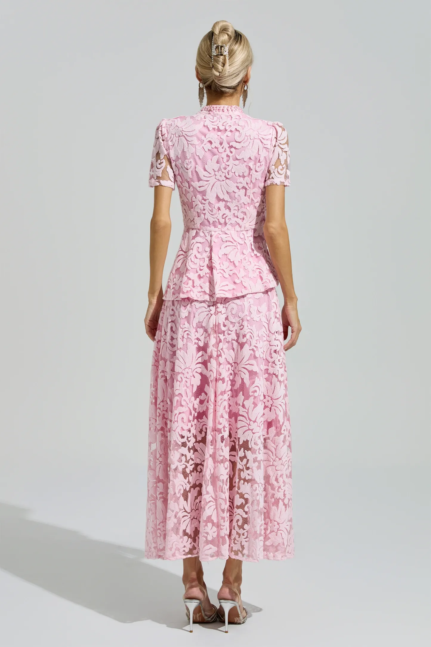 Armstrong Pink Embroidered Lace Set