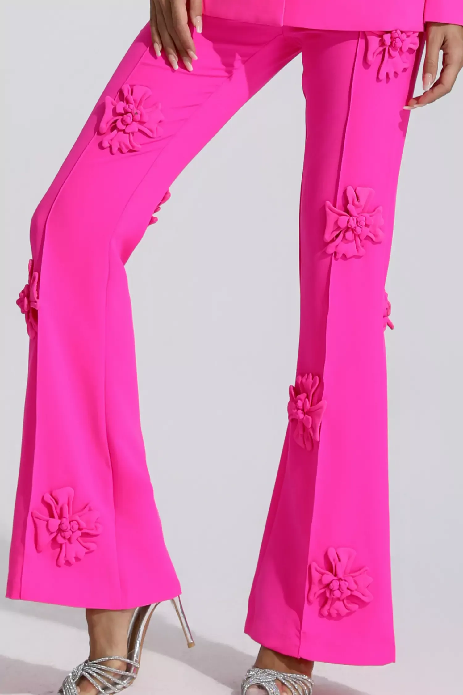 Ives Pink Jacquard Floral Blazer Set