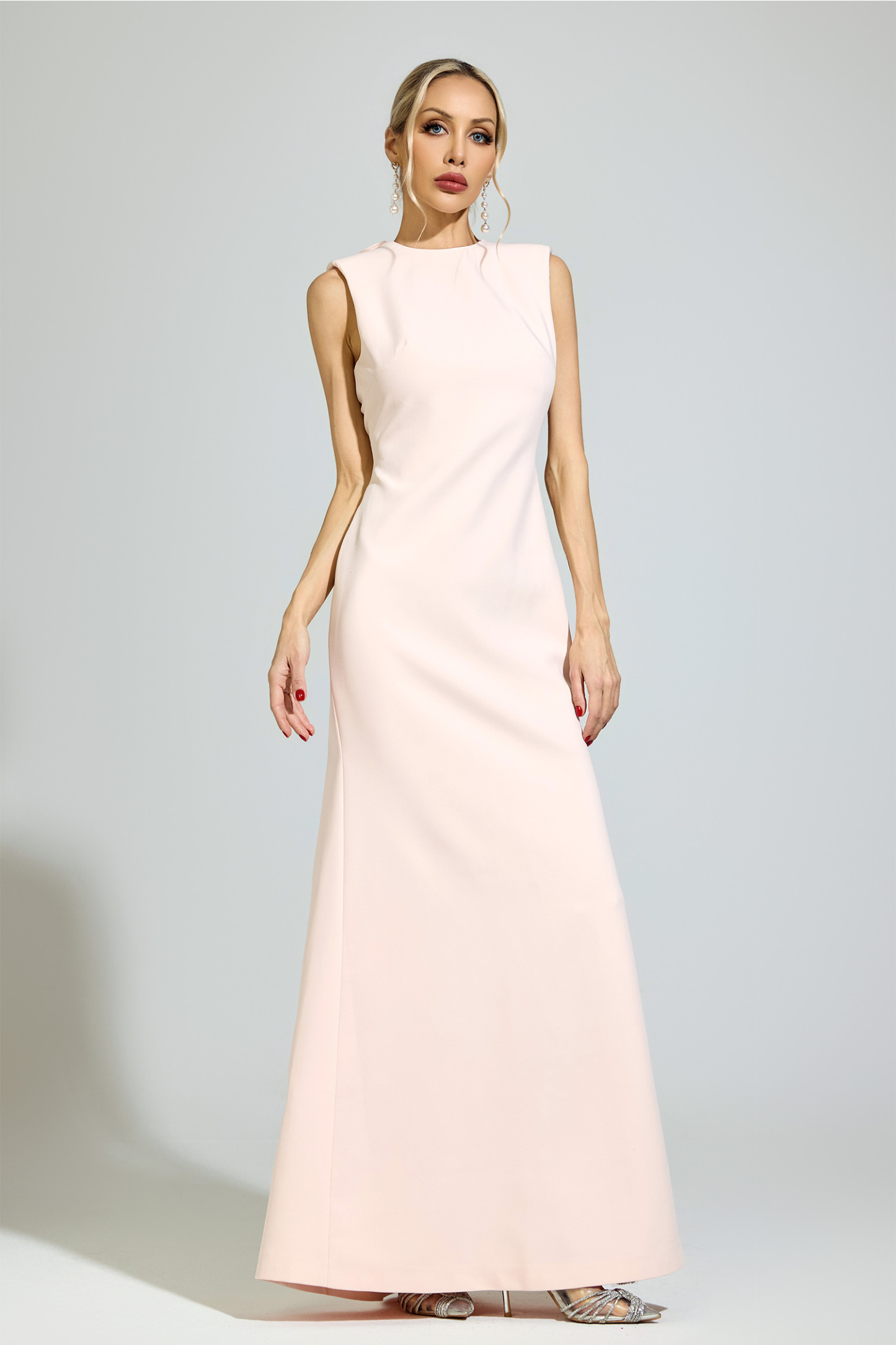 Marx Pink Backless Formal Dress