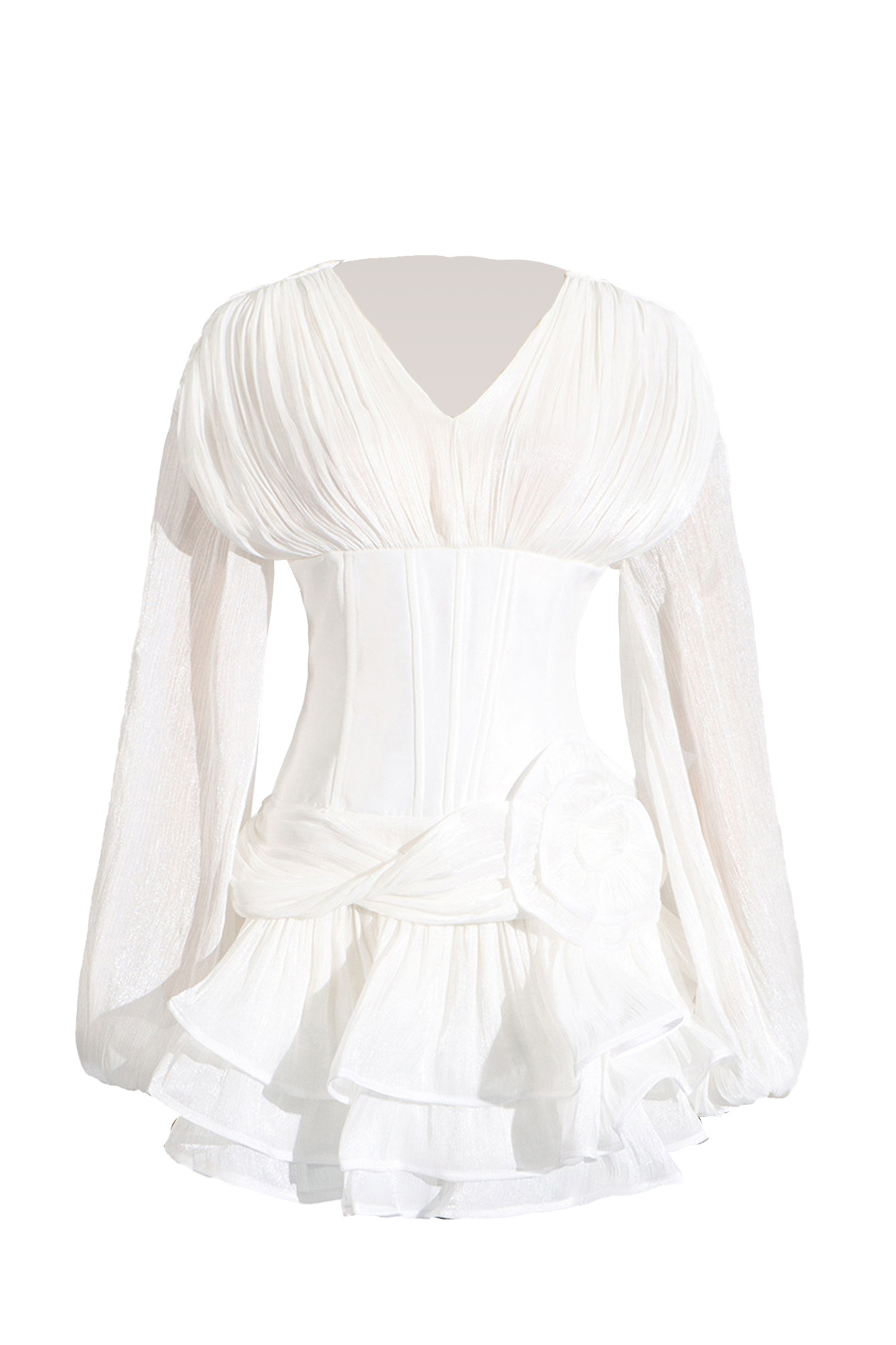 Katte White Corset Mini Dress