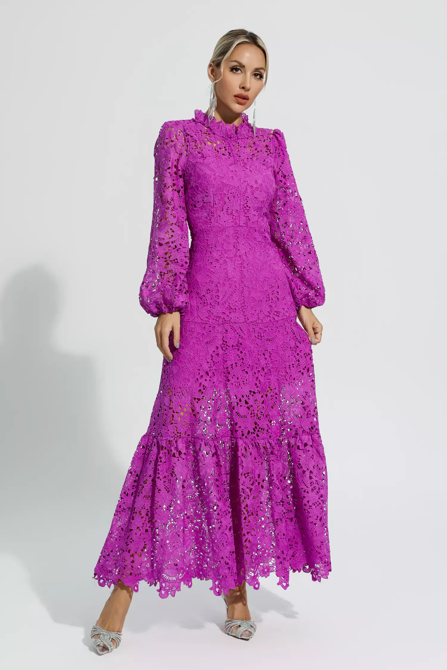 Truman Purple Cut Out Long Sleeve Dress