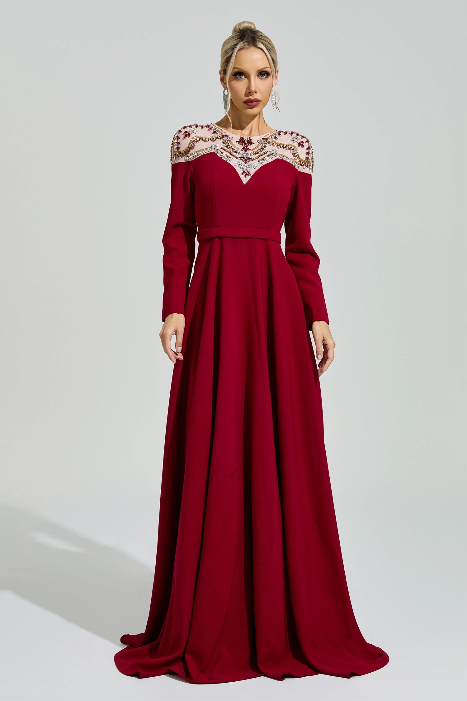 Teresa Red Tulle Evening Dress