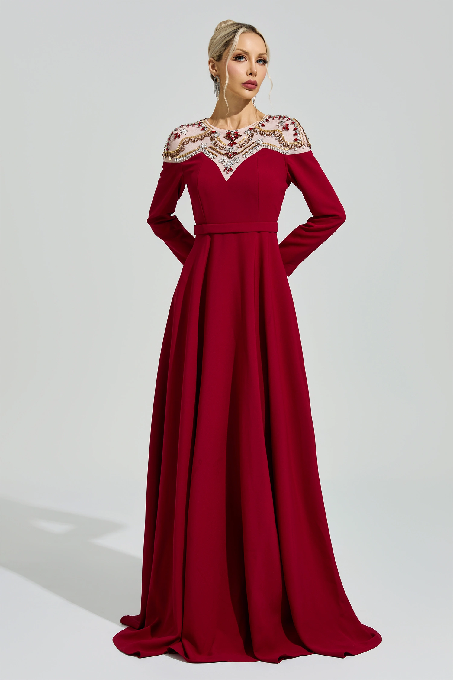 Teresa Red Tulle Evening Dress