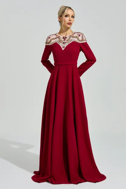 Teresa Red Tulle Evening Dress