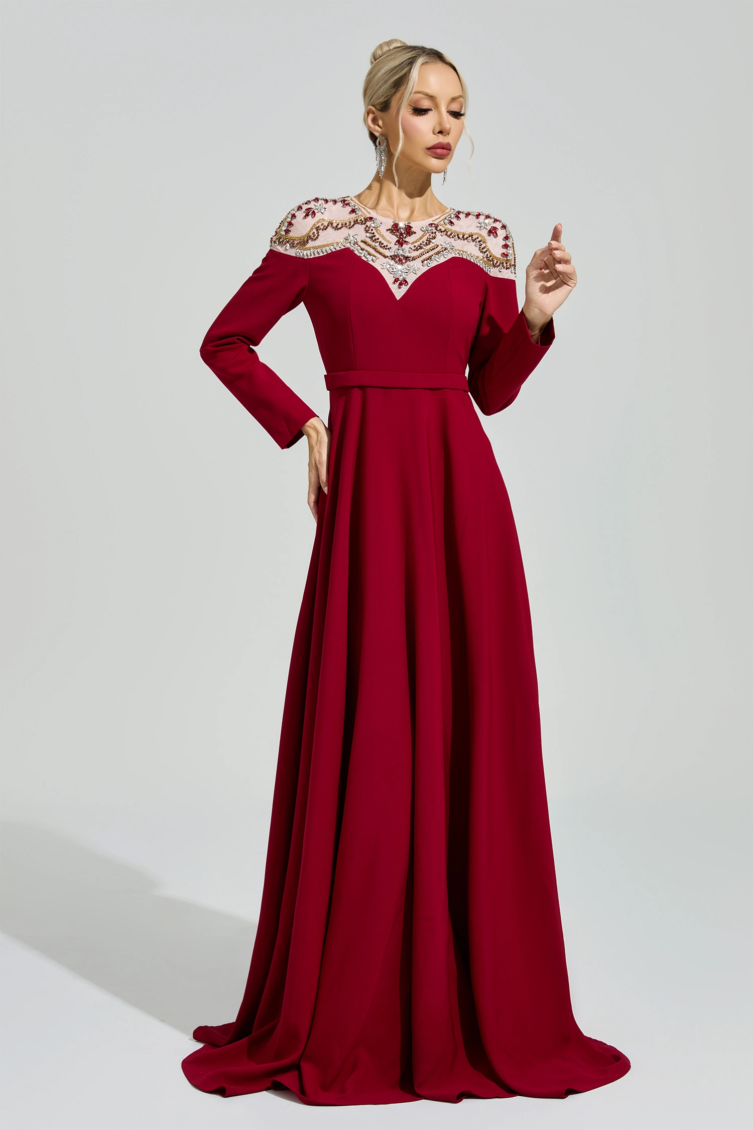 Teresa Red Tulle Evening Dress