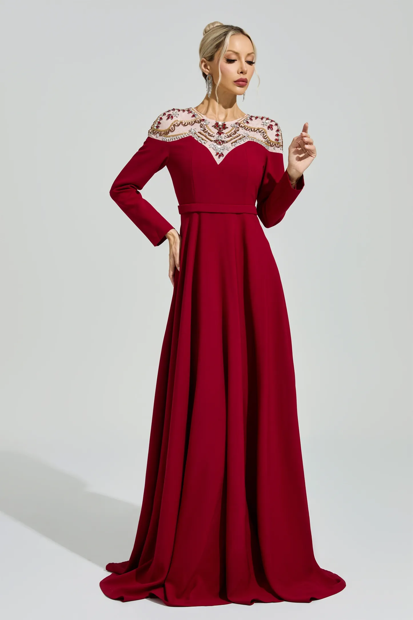 Teresa Red Tulle Evening Dress