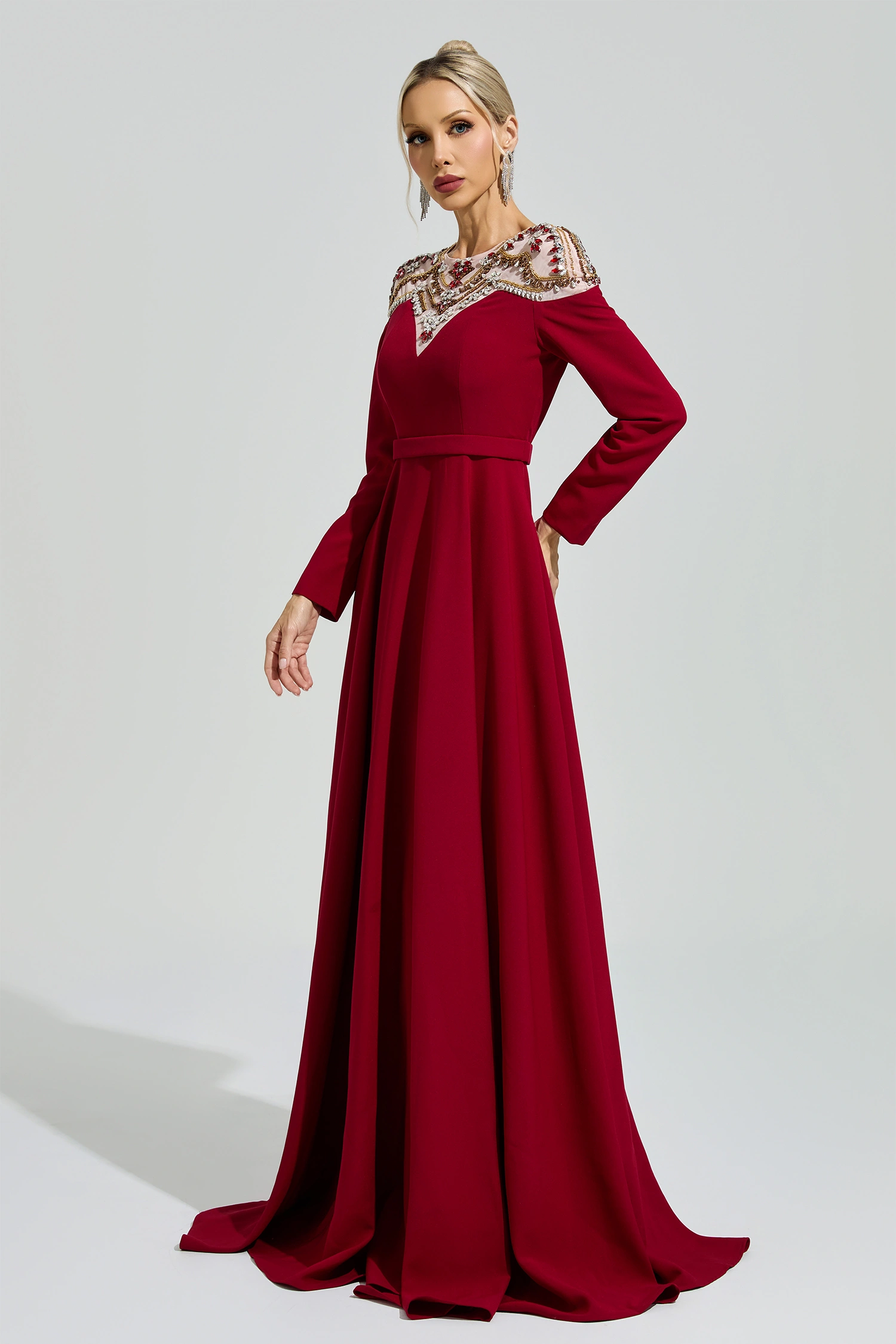 Teresa Red Tulle Evening Dress