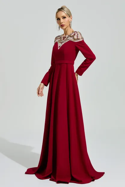 Teresa Red Tulle Evening Dress