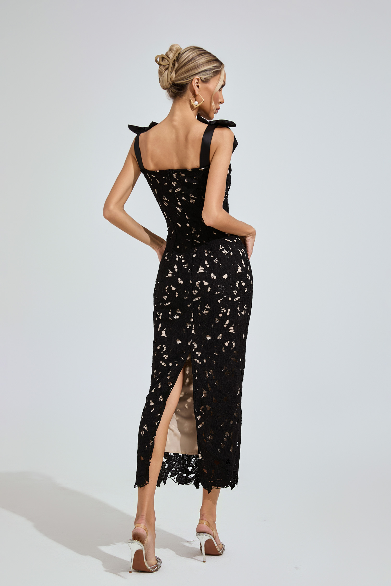 Mason Ture Black Corset Maxi Dress