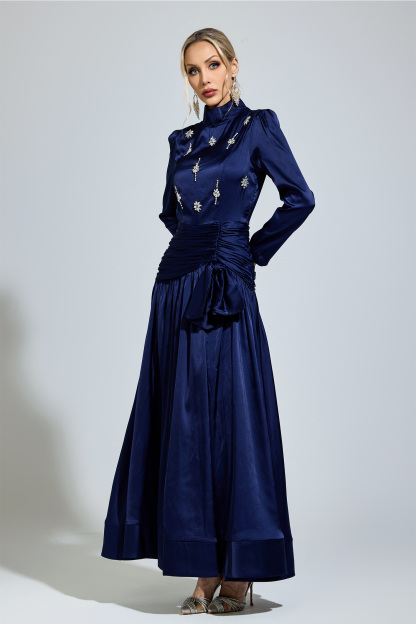 Dylan Blue Diamond Long Sleeve Dress