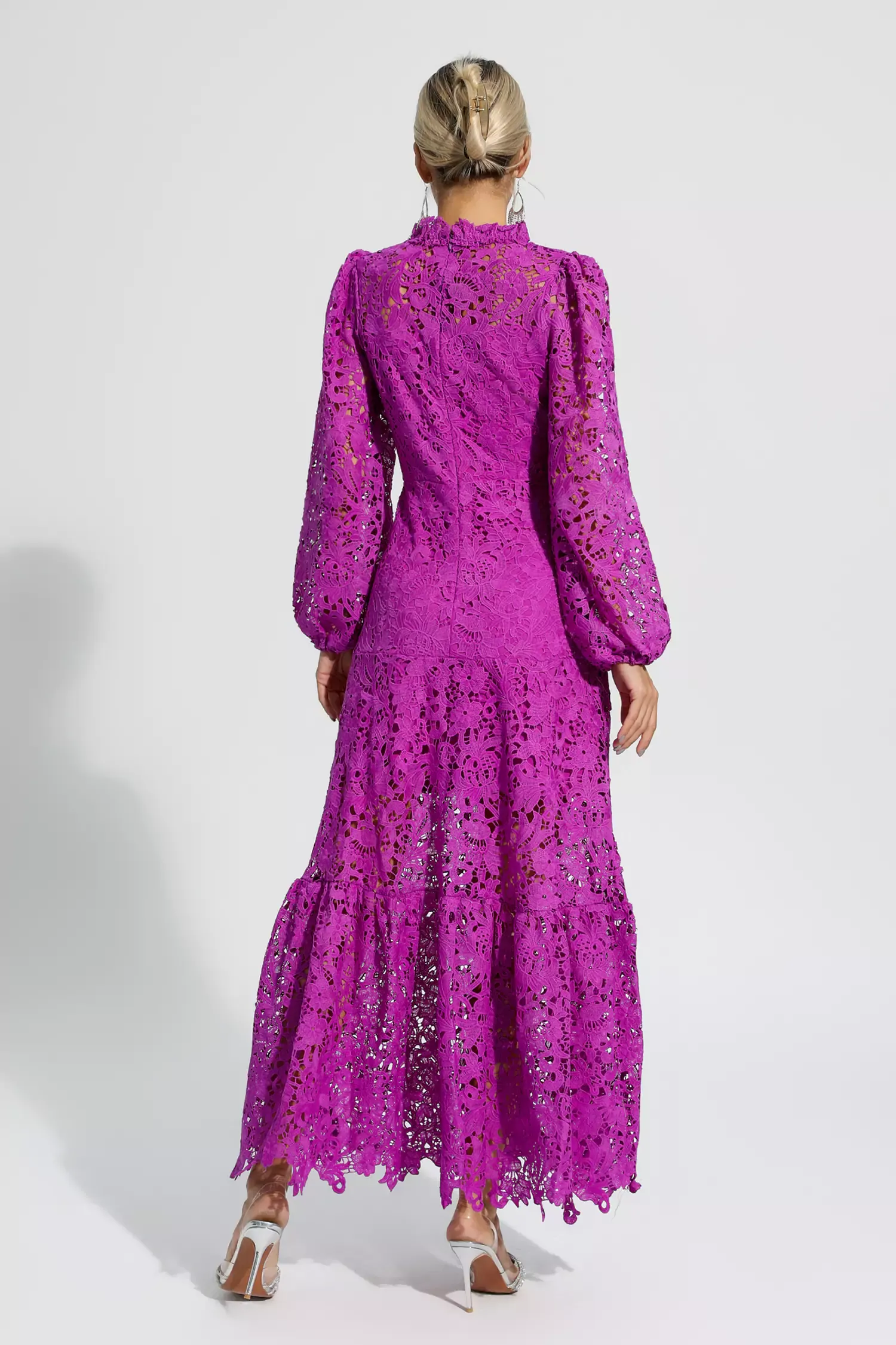 Truman Purple Cut Out Long Sleeve Dress