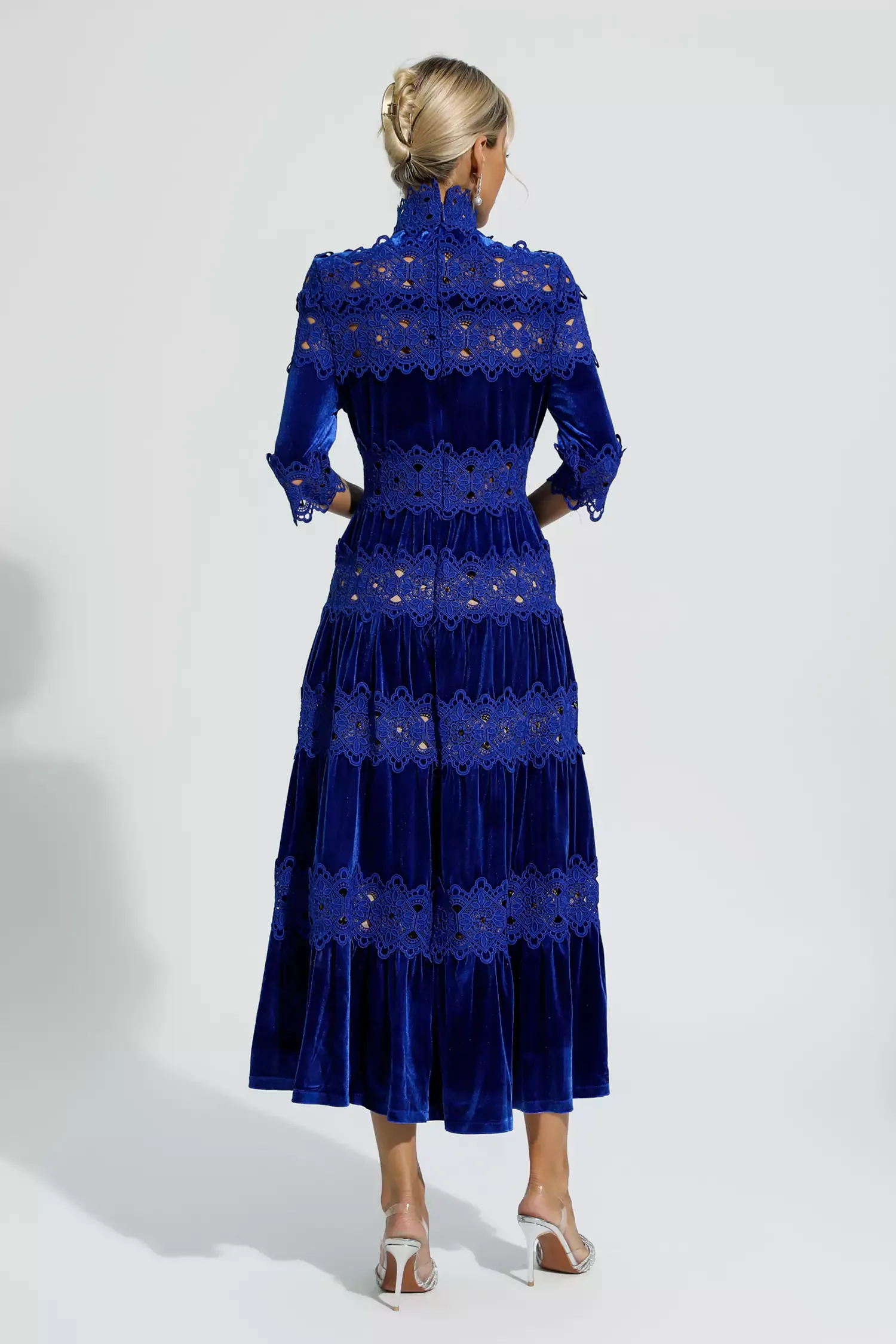 Eliot Blue Cut Out Long Sleeve Dress