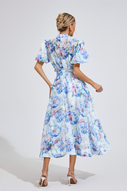 Hughes Cambridge Blue Corset Midi Dress