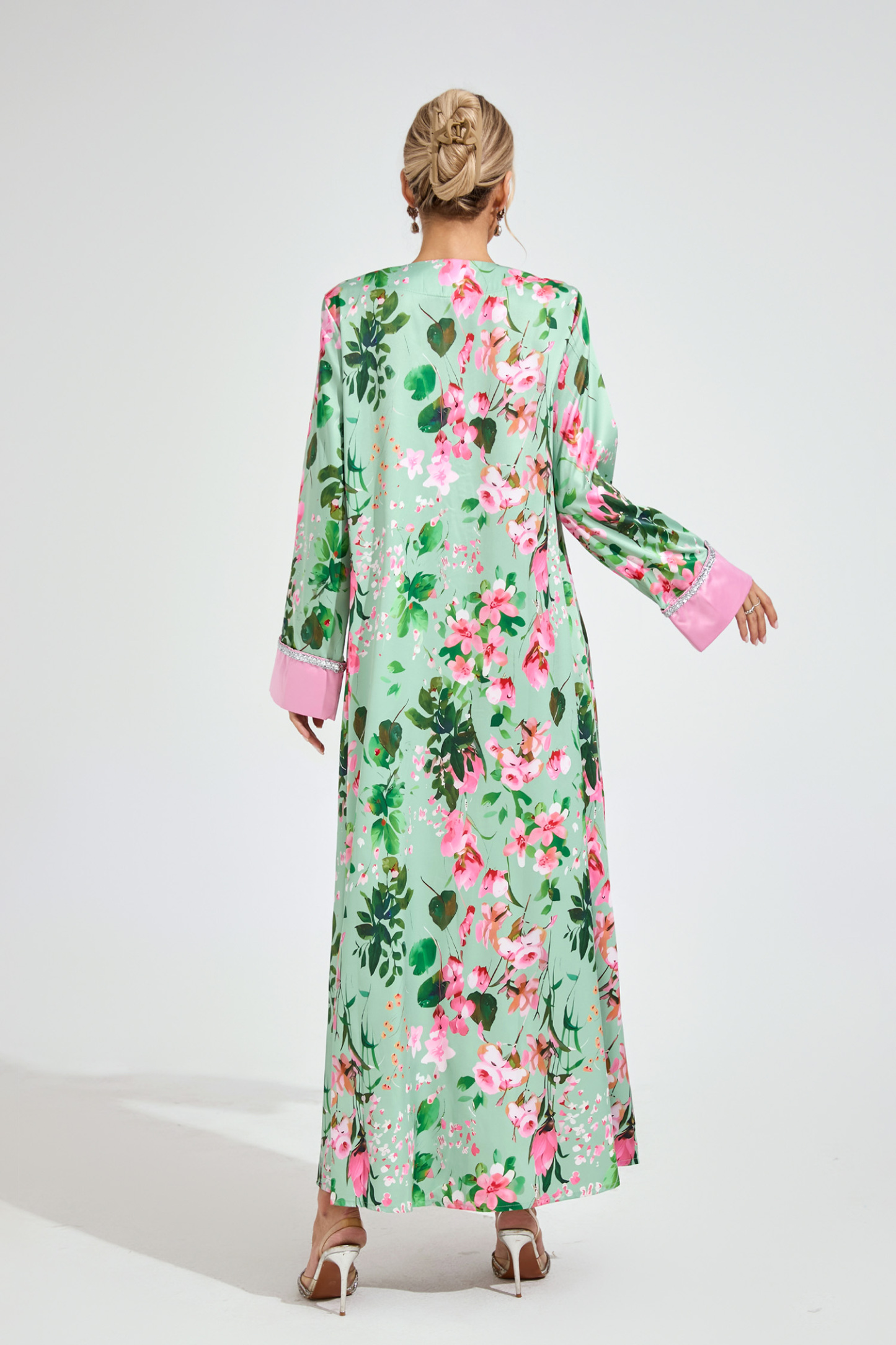 Keller Mint Green A-line  Print Floral Dress