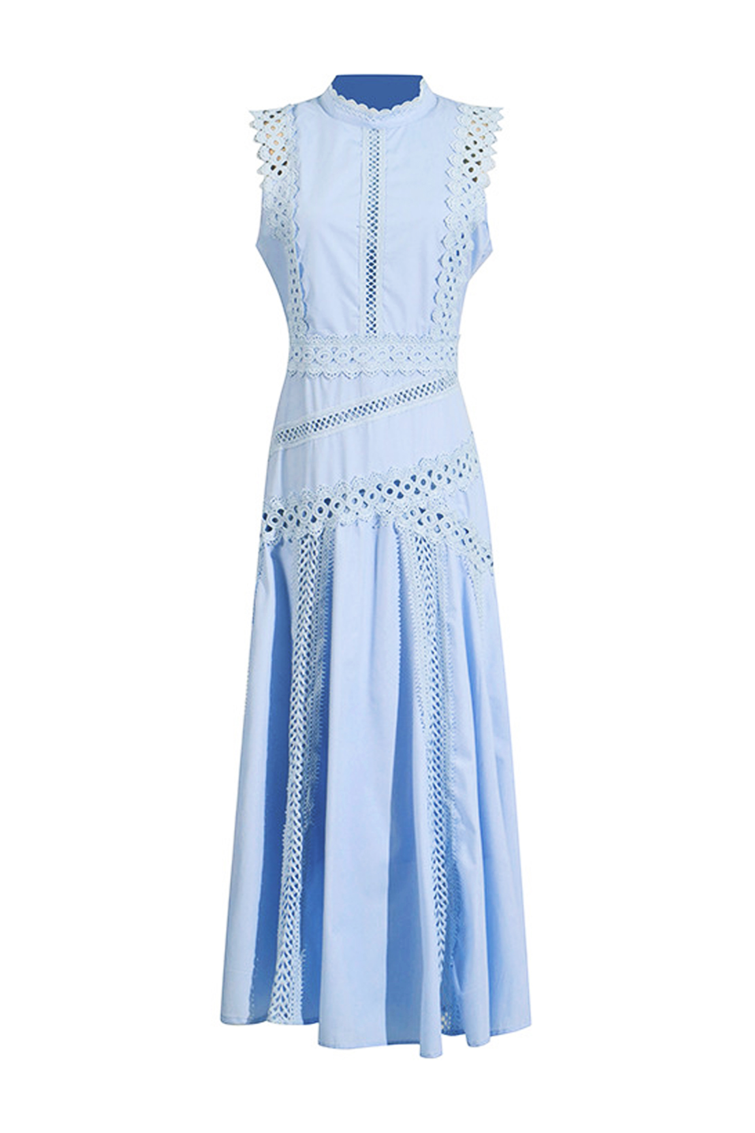 Jasper Blue Sleeveless Lace Dress
