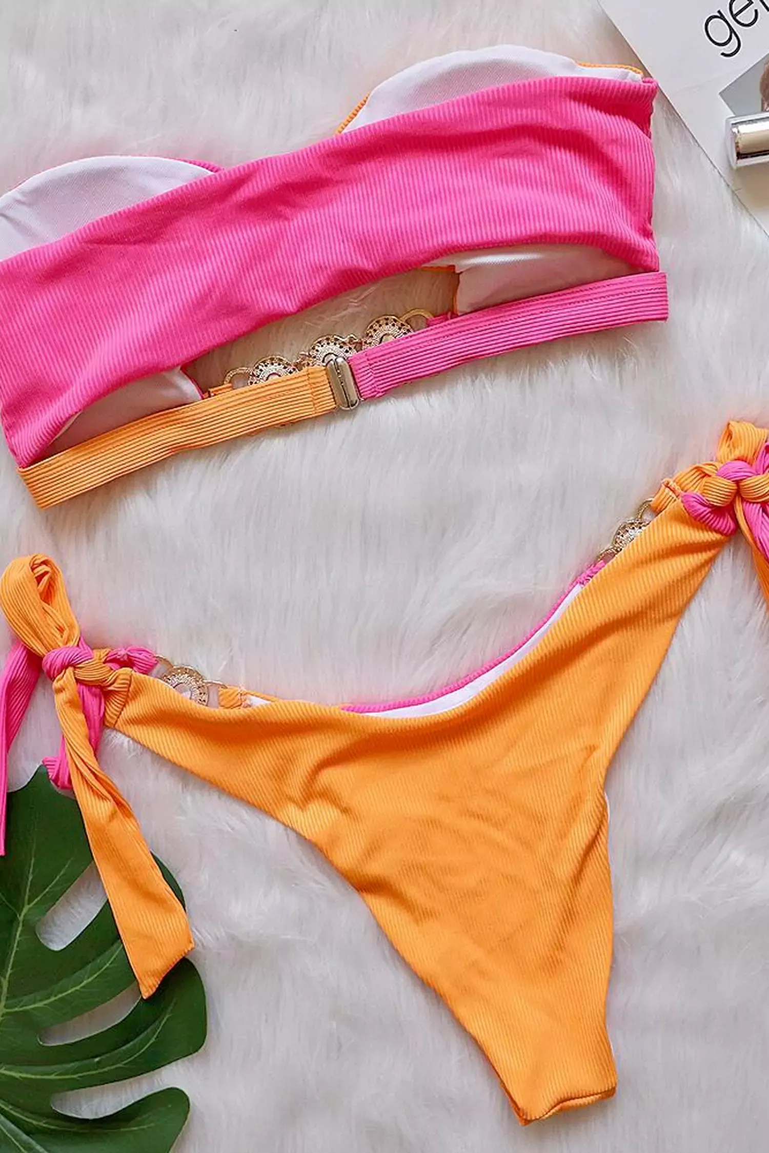 Troy Orange Diamond Bikini