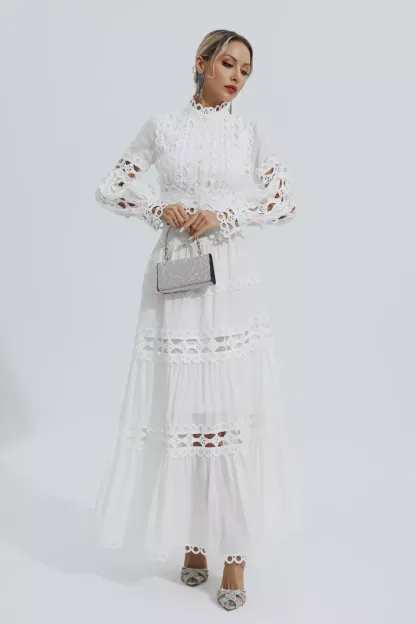 Sunflower White Lace Hollow Set