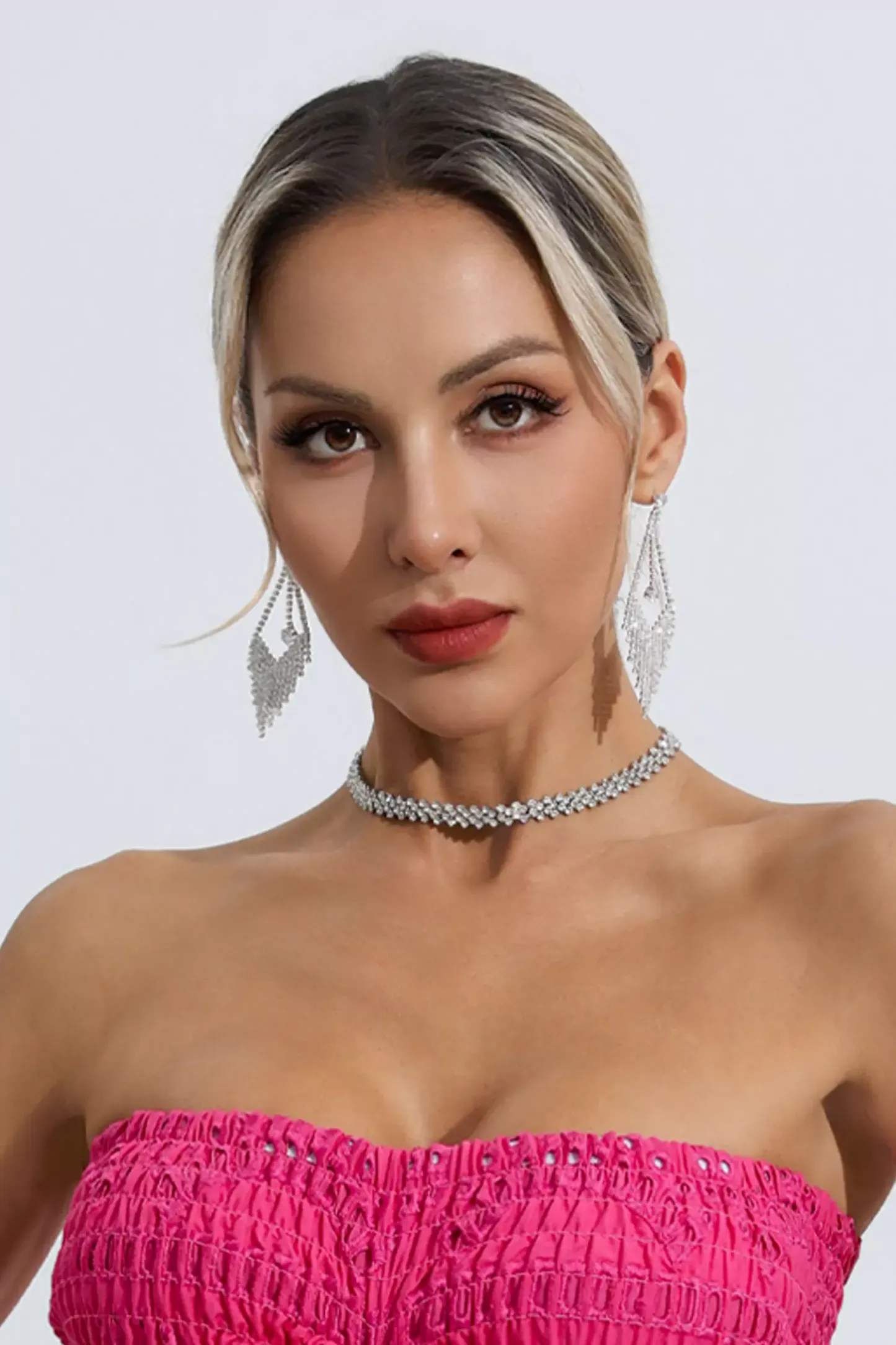 Marjory Silver Diamond Necklace