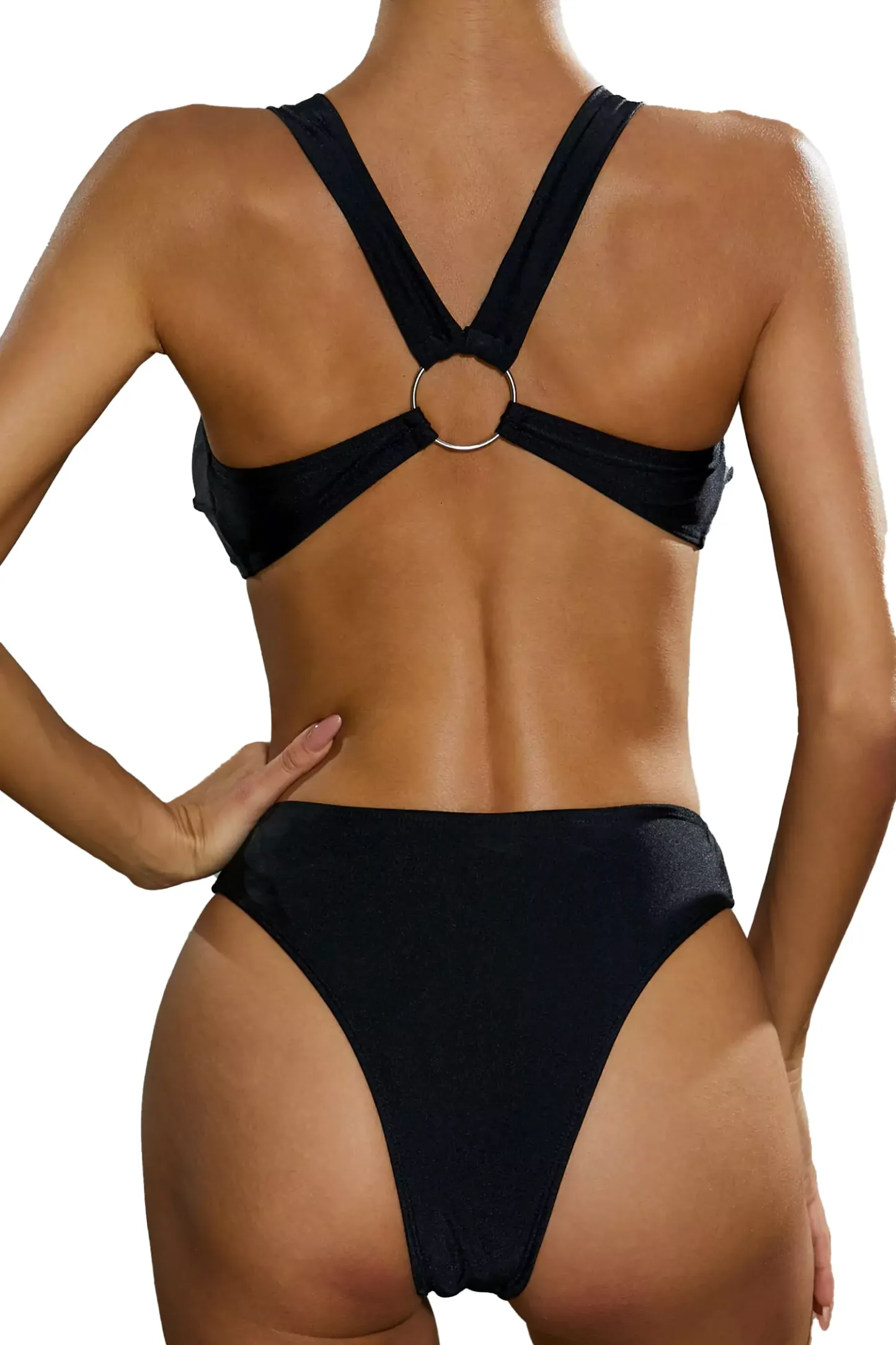 Ernest Black Crossover One Piece Swimwear