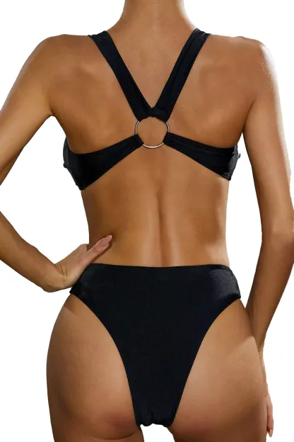 Ernest Black Crossover One Piece Swimwear