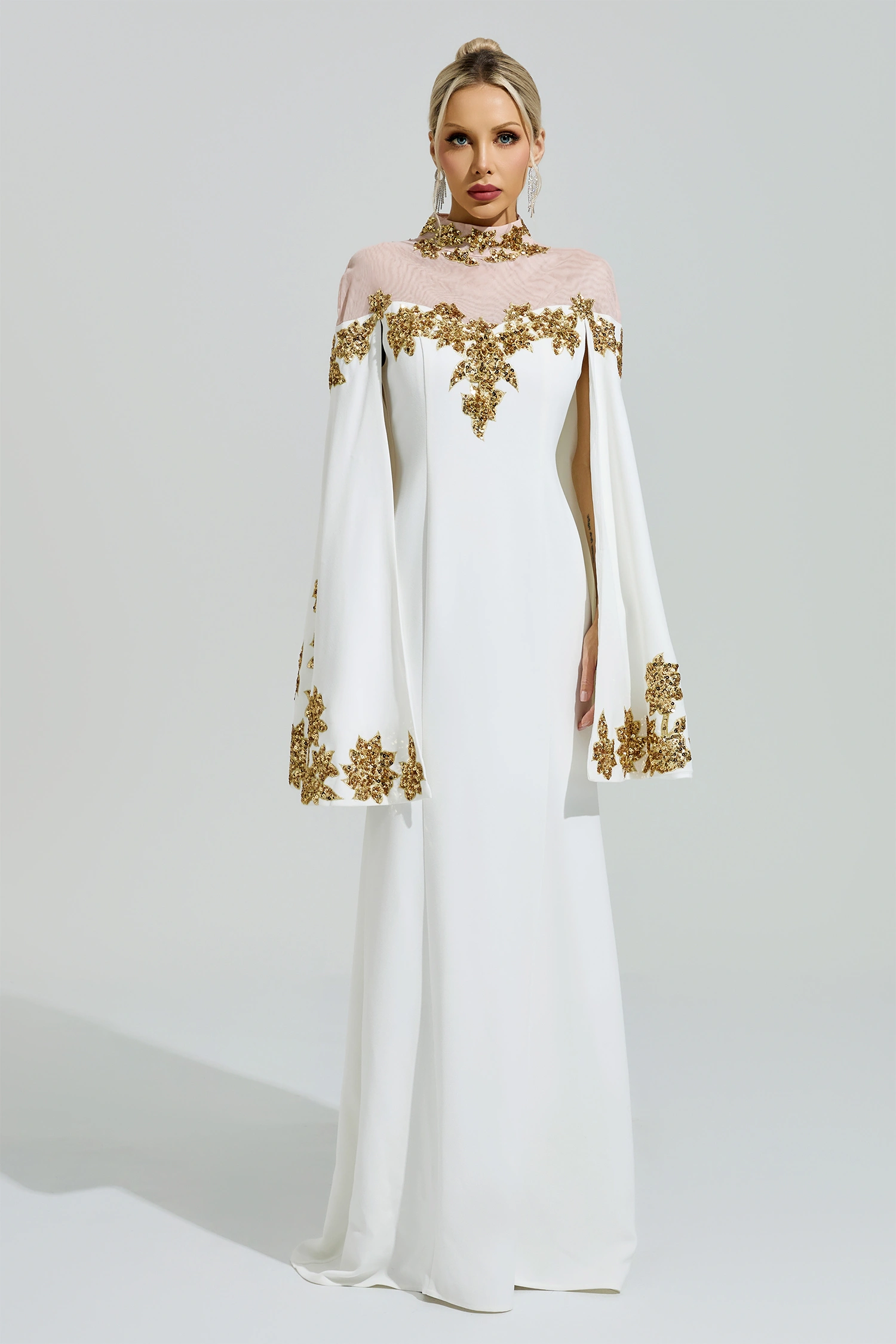 Putnam White Embroidered Sequin Dress