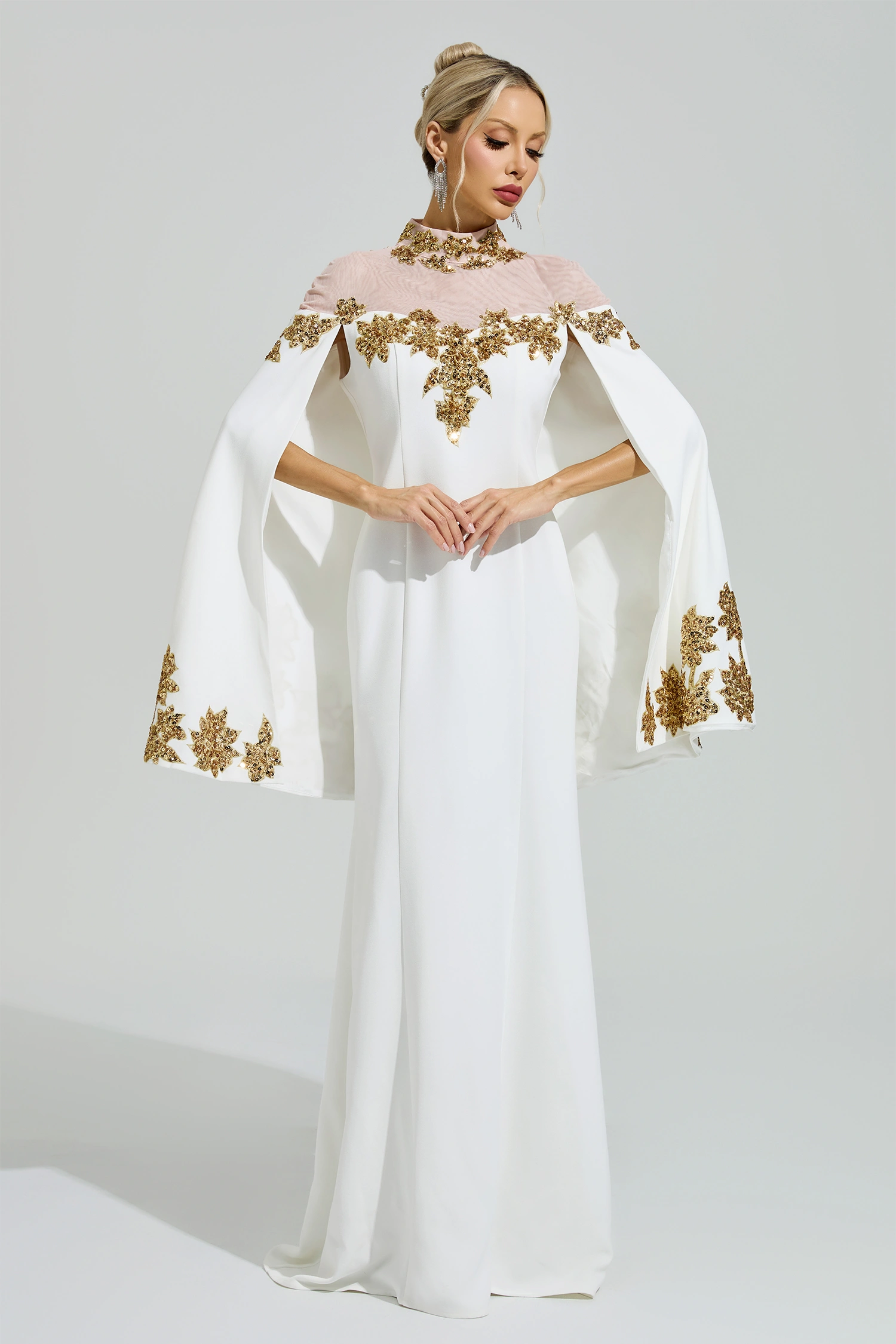 Putnam White Embroidered Sequin Dress