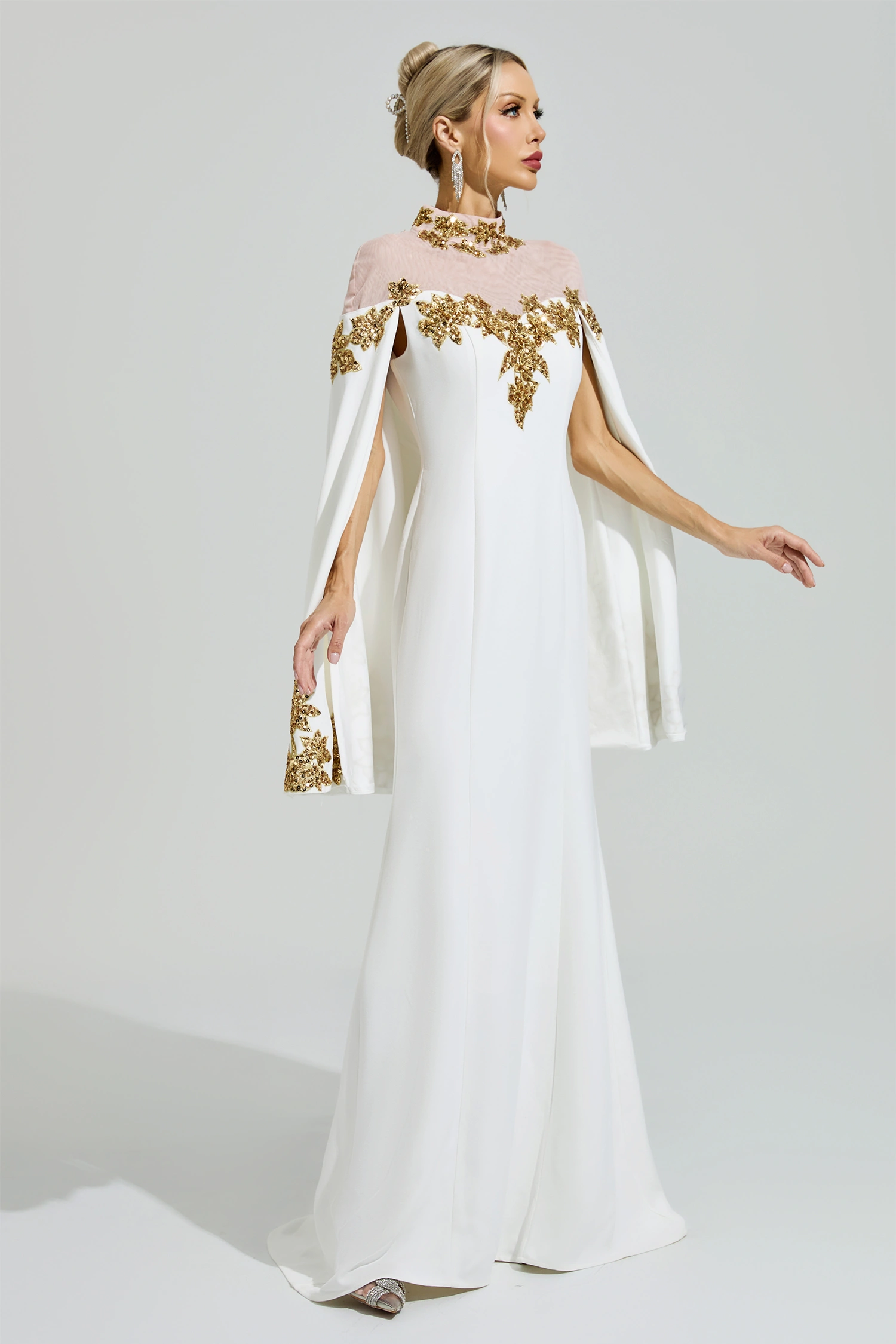 Putnam White Embroidered Sequin Dress