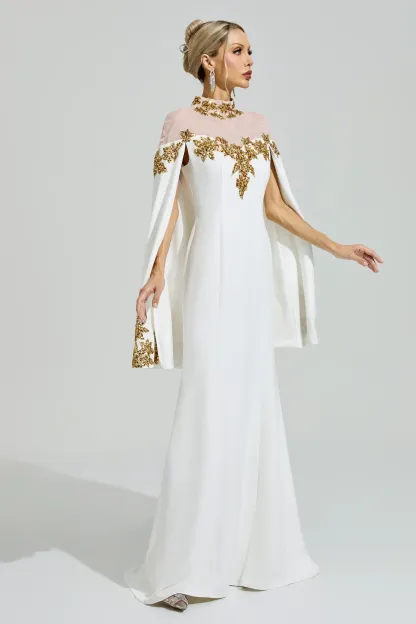 Putnam White Embroidered Sequin Dress