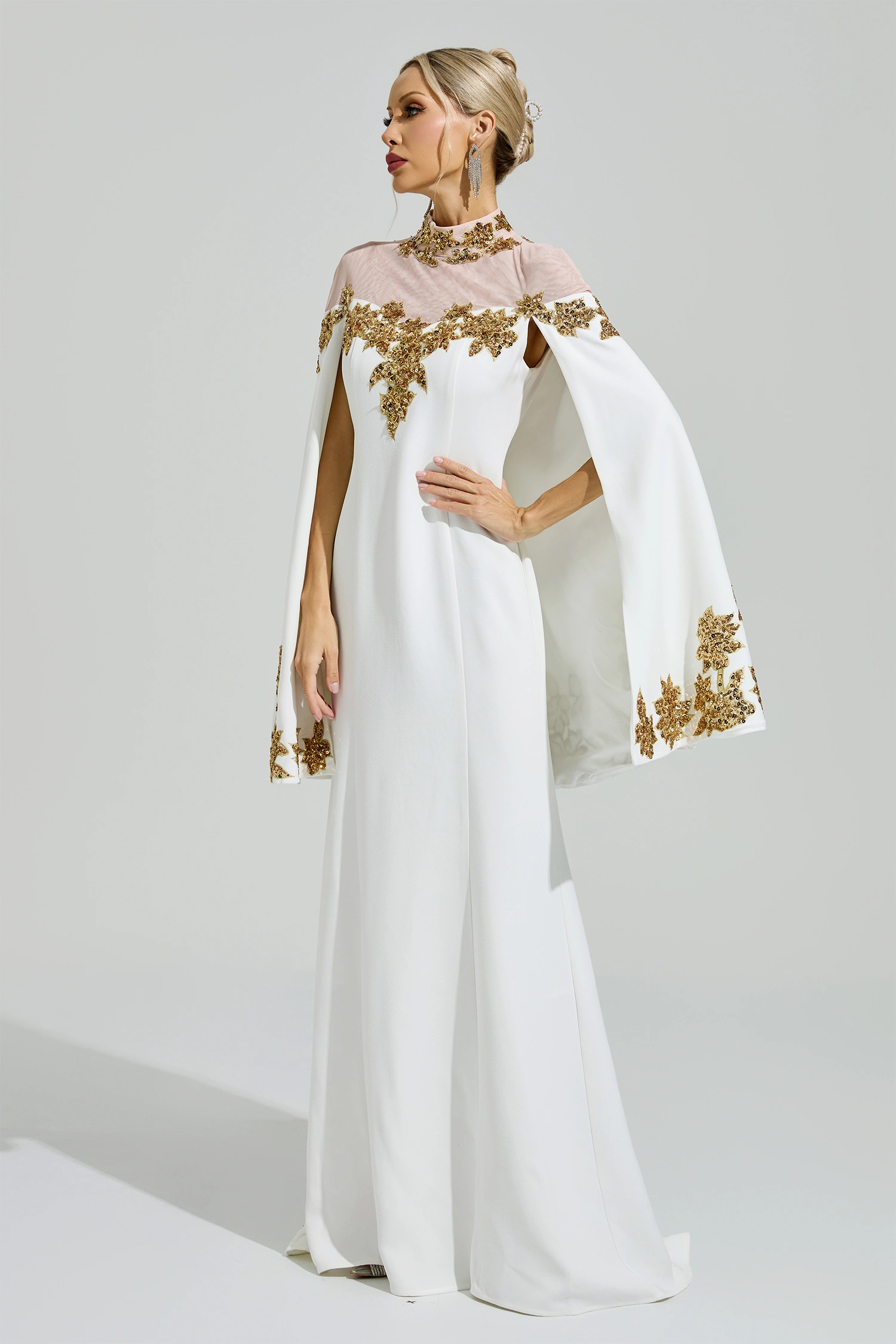 Putnam White Embroidered Sequin Dress