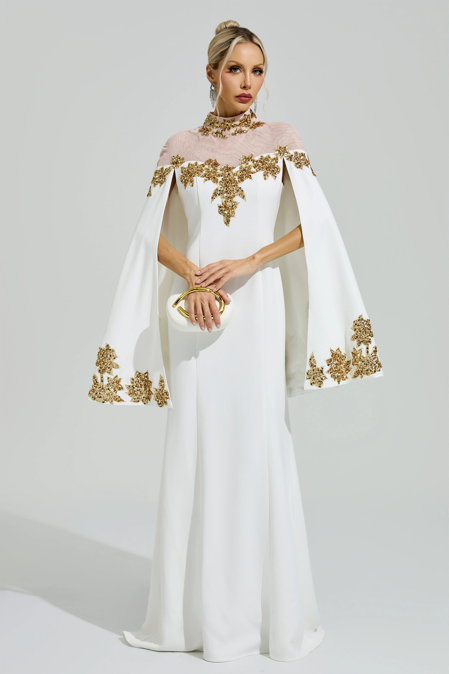 Putnam White Embroidered Sequin Dress
