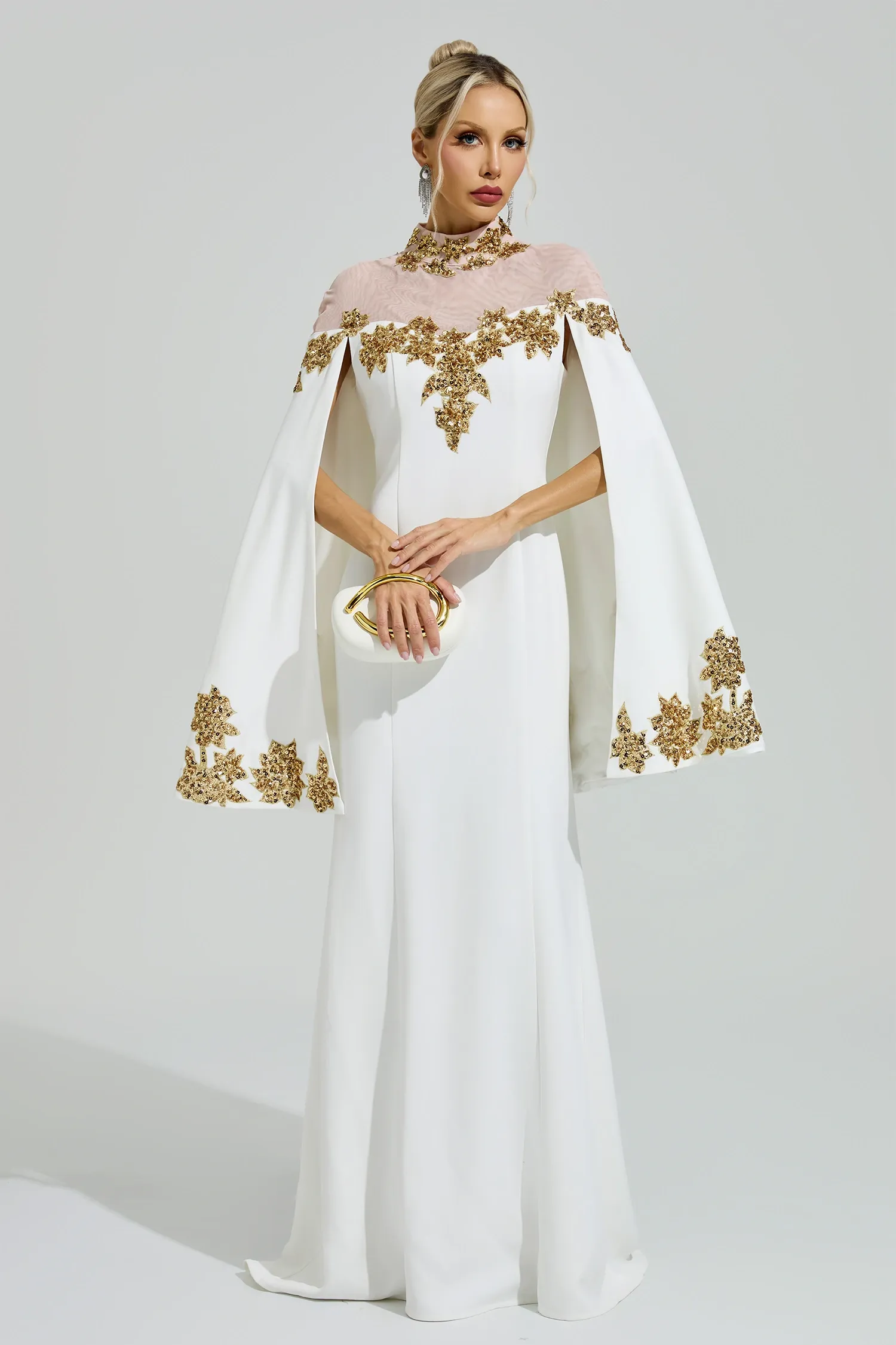 Putnam White Embroidered Sequin Dress