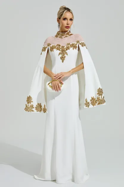 Putnam White Embroidered Sequin Dress