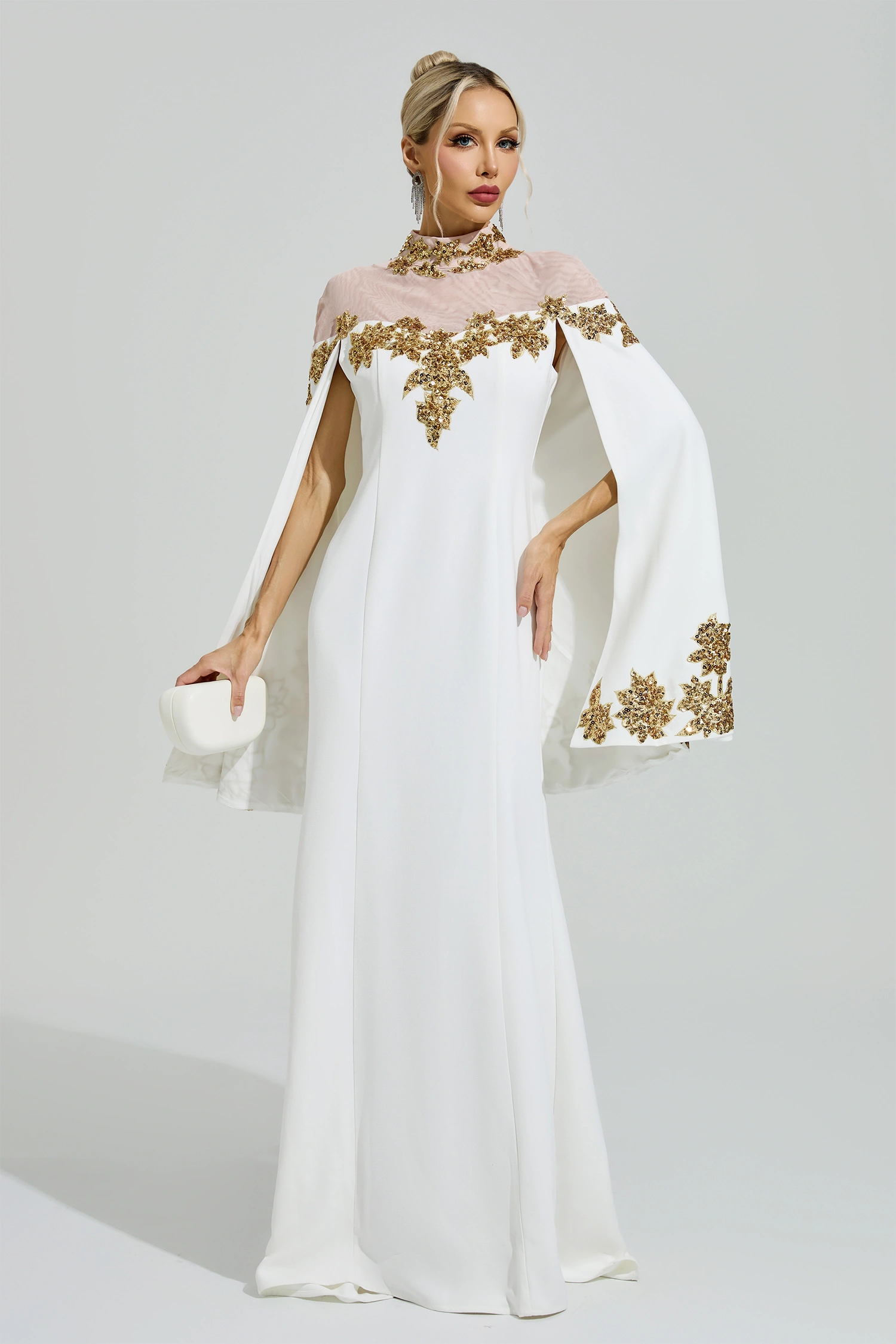 Putnam White Embroidered Sequin Dress
