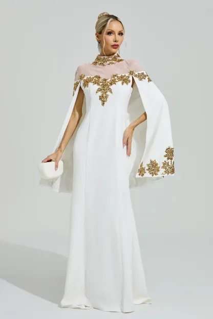 Putnam White Embroidered Sequin Dress